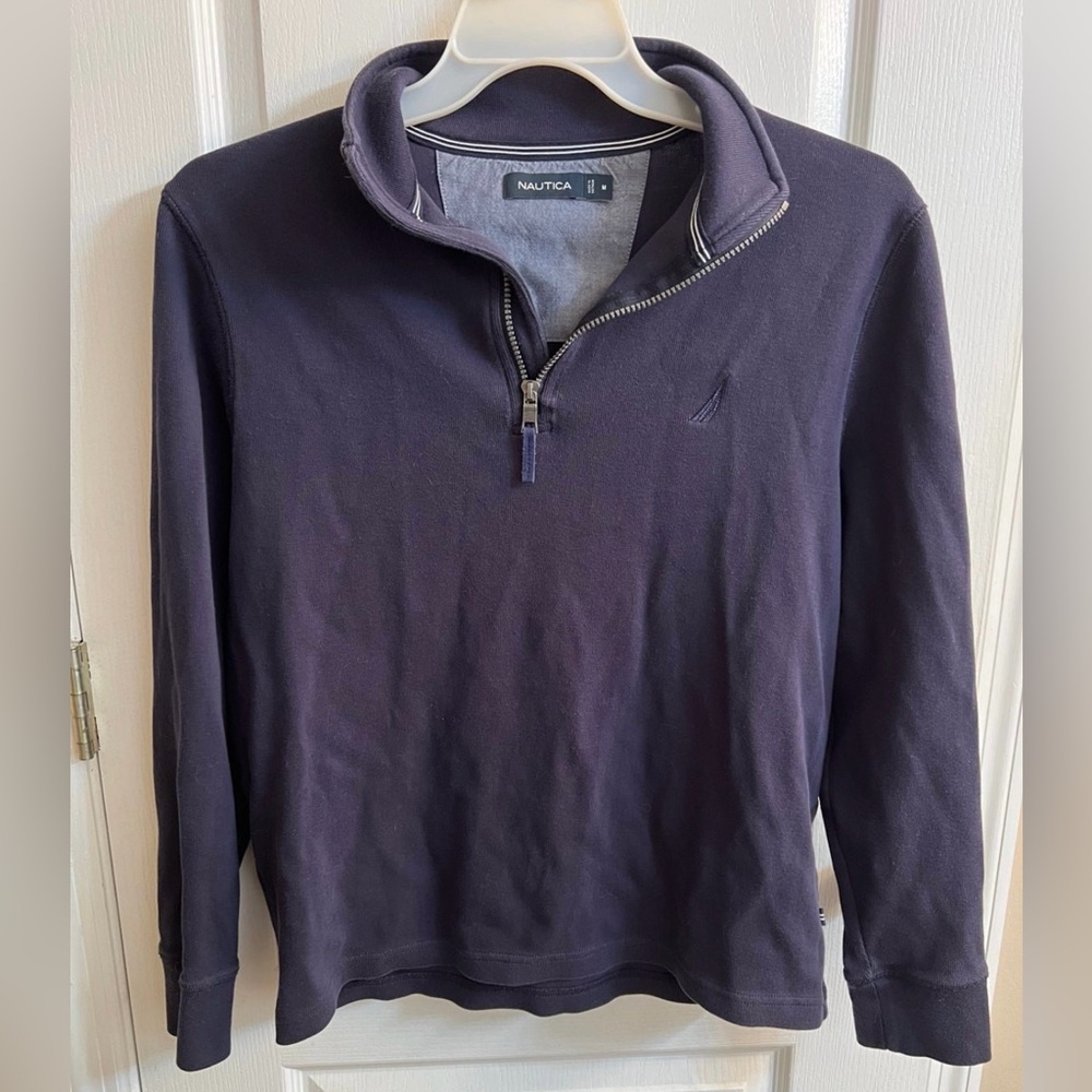 Men’s Nautica quarter zip - Sz Medium- navy